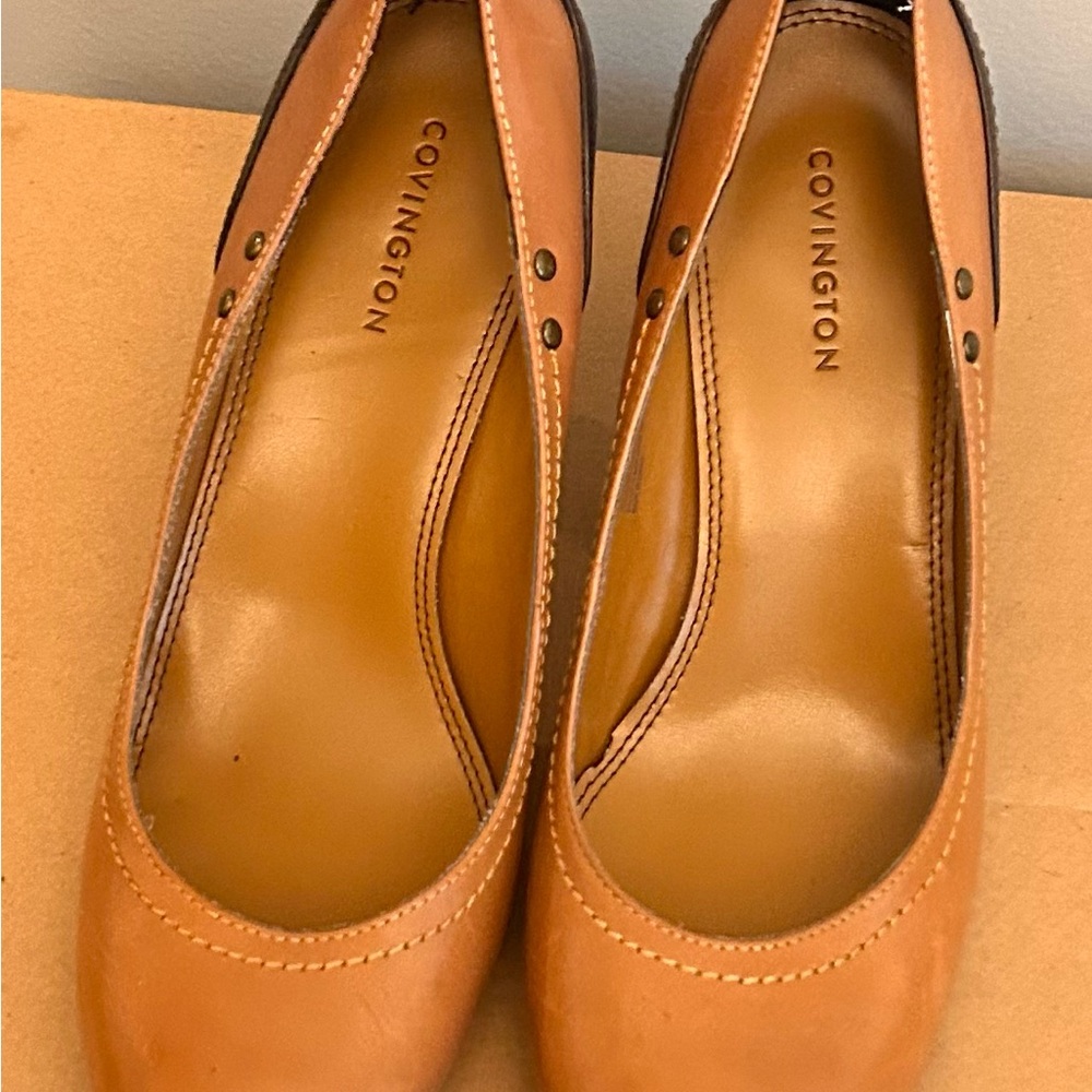 Covington Women Leather Cone Heel